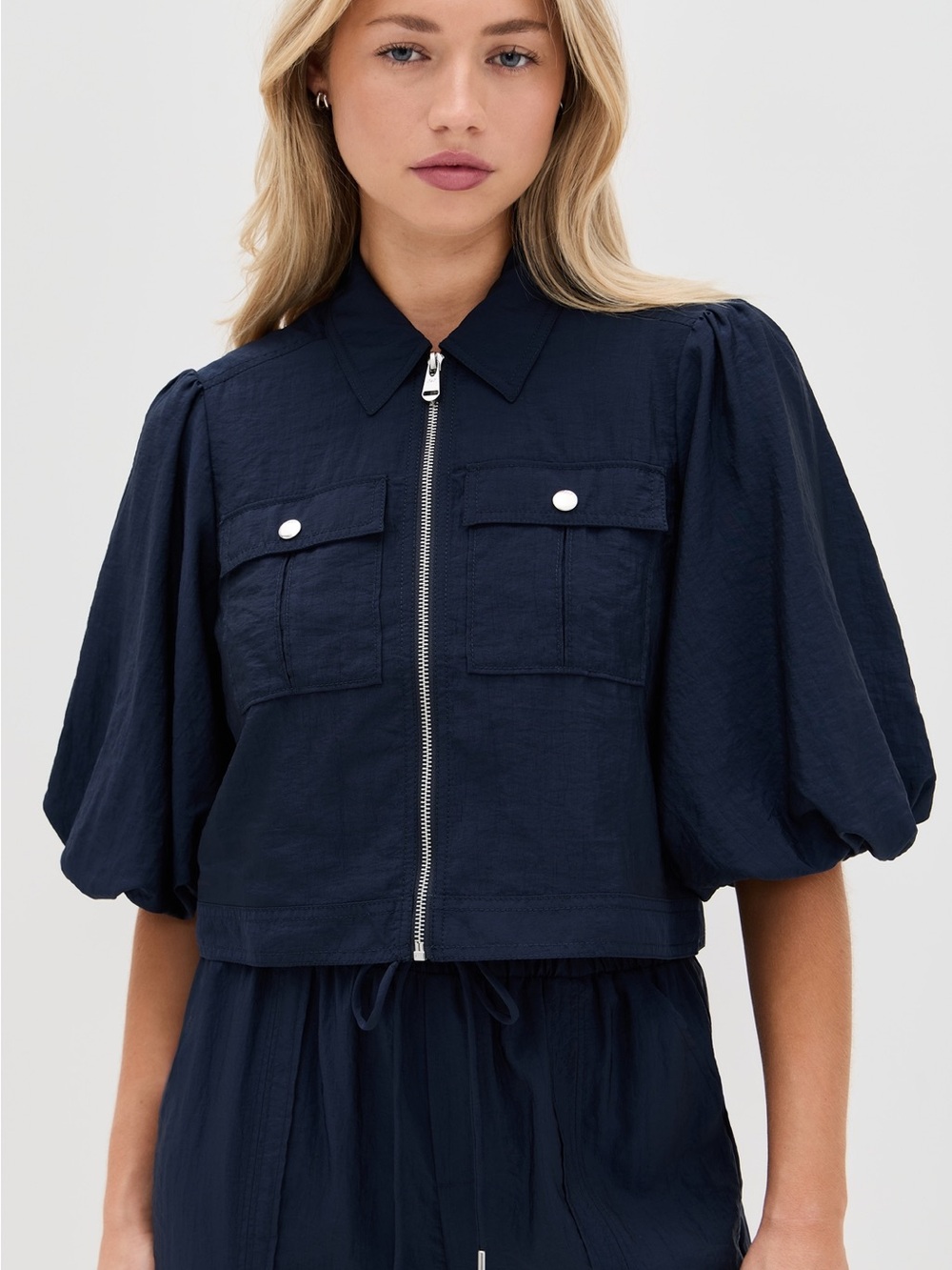 Cinq à Sept Ottie Jacket Navy Blue Size Large